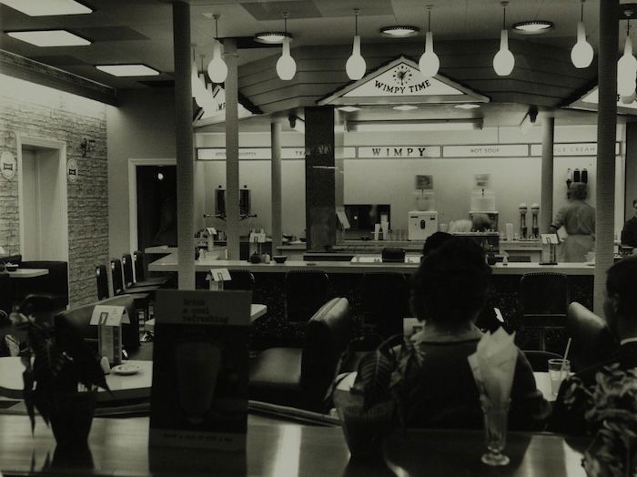 A Wimpy Bar interior in Grays, Essex. National Brewery Heritage Trust (CC BY-SA).